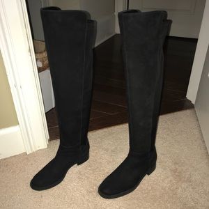 Blondo Olivia Knee High Boot, 7.5 Black Suede
